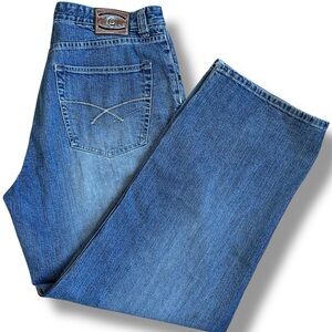 Vintage Paco Jeans Wide Leg Skater Carpenter Baggy Y2K Blue Denim Size 36x32